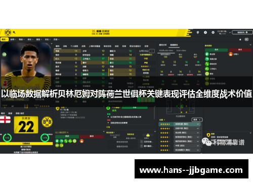 以临场数据解析贝林厄姆对阵荷兰世俱杯关键表现评估全维度战术价值